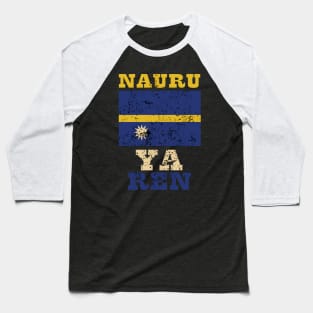 Flag of Nauru Baseball T-Shirt